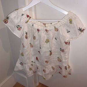 Zara Peplum Fruit Top